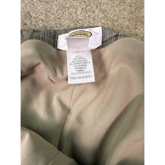 Talbots Trousers Wool Blend Plaid Lined Size 14 Stretch Straight Wide C216 - Picture 7 of 13